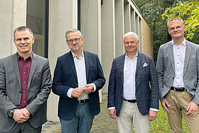 vlnr: Markus Füssel, Dr. Hans-Martin Niethammer, Dr. Sven U. Langner, Peter Pfeiffer